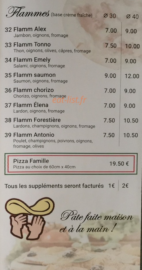 Calabria Pizzas — carte page 6