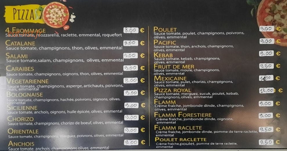 Fast food le royal — carte page 1