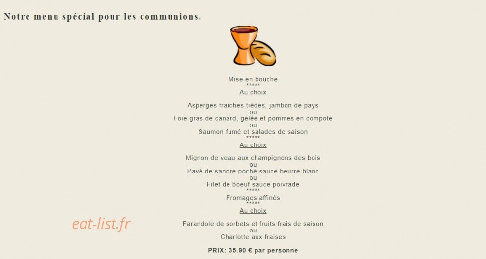 La Table Alsacienne — carte page 4