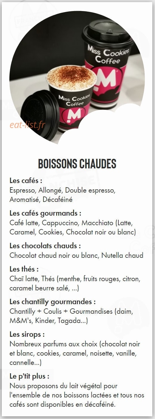 Miss Cookies — carte page 4