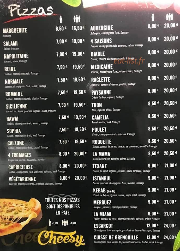 La Tour De Pizz' — carte page 2