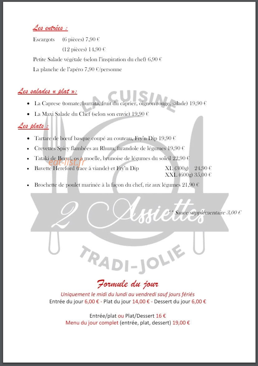 2 Assiettes — carte page 1