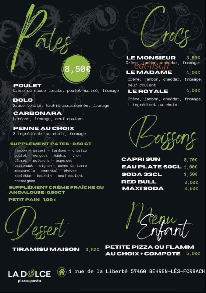 La Dolce — carte page 4