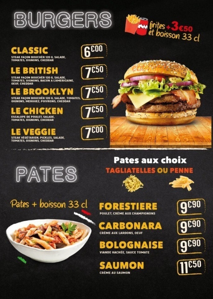 E&S Street Food — carte page 2