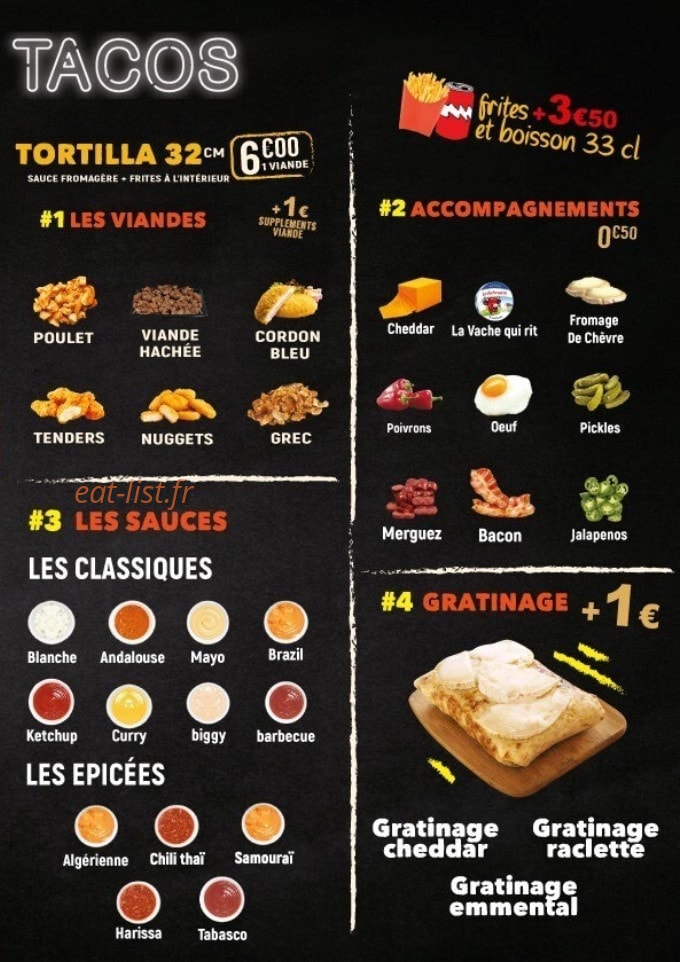 E&S Street Food — carte page 3