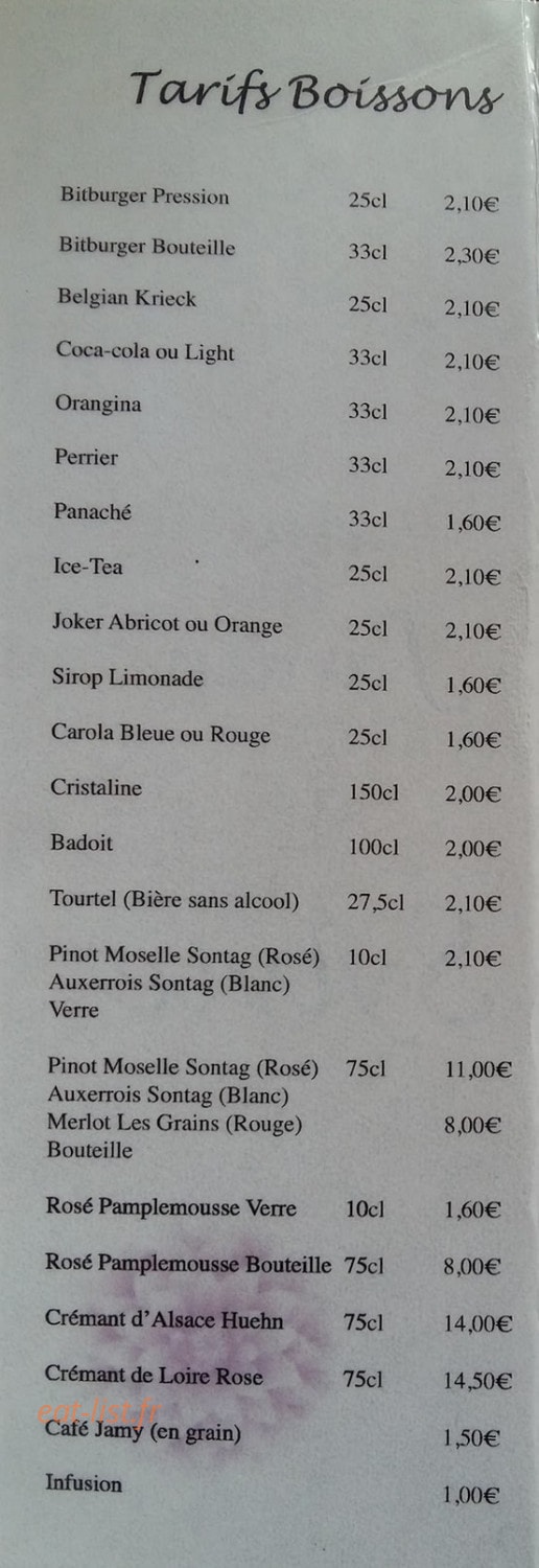 Au Jardin De Sylvie — carte page 2