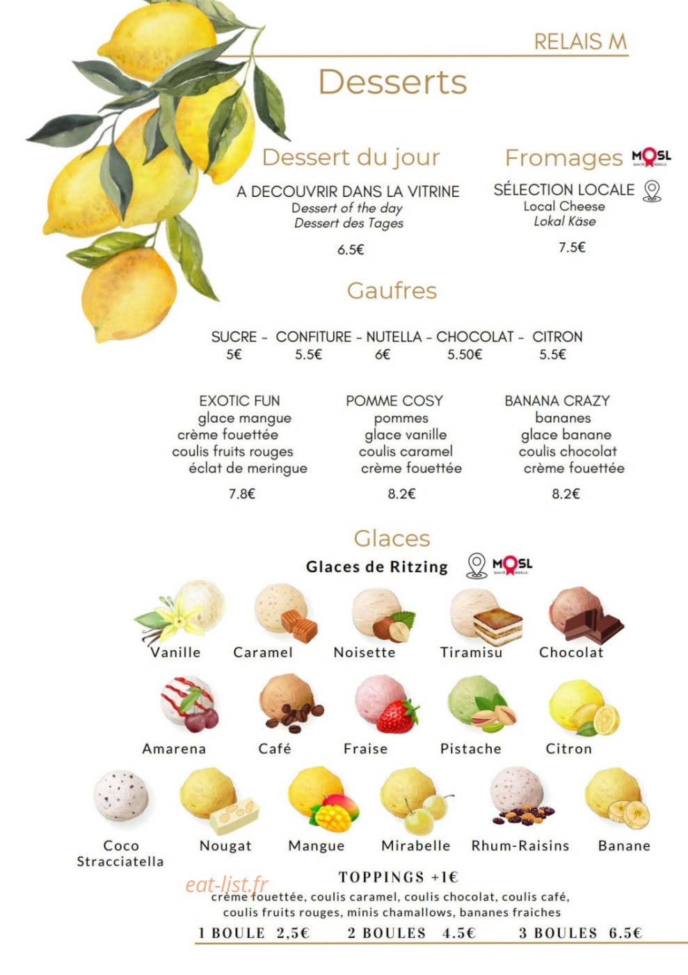 Relais Manderen — carte page 5
