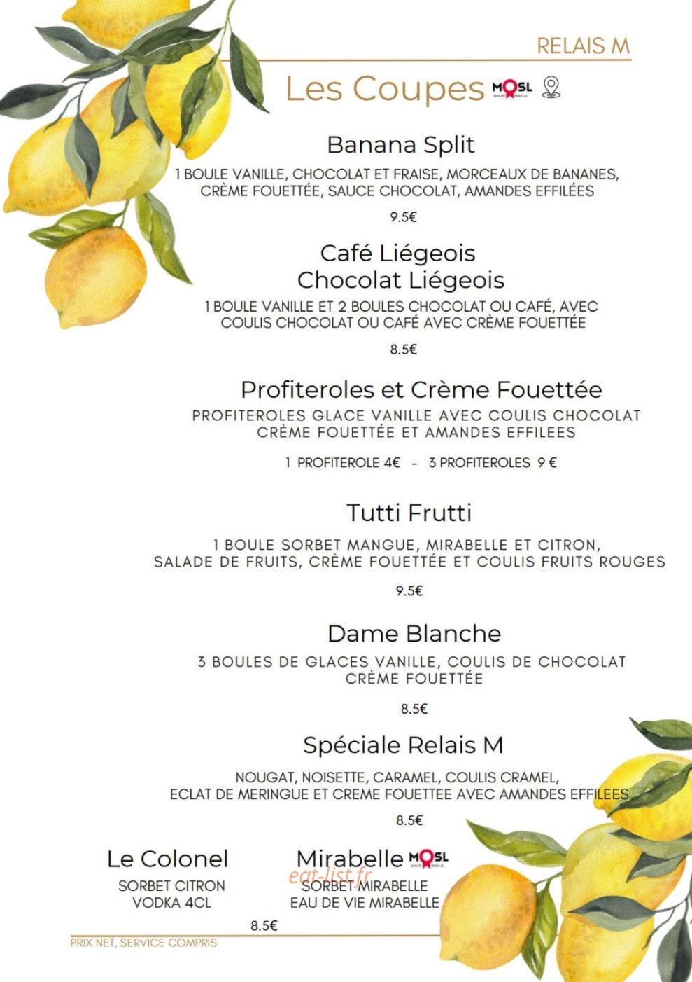 Relais Manderen — carte page 6