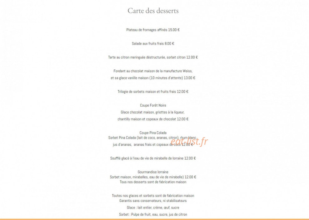 Auberge De La Klauss — carte page 4