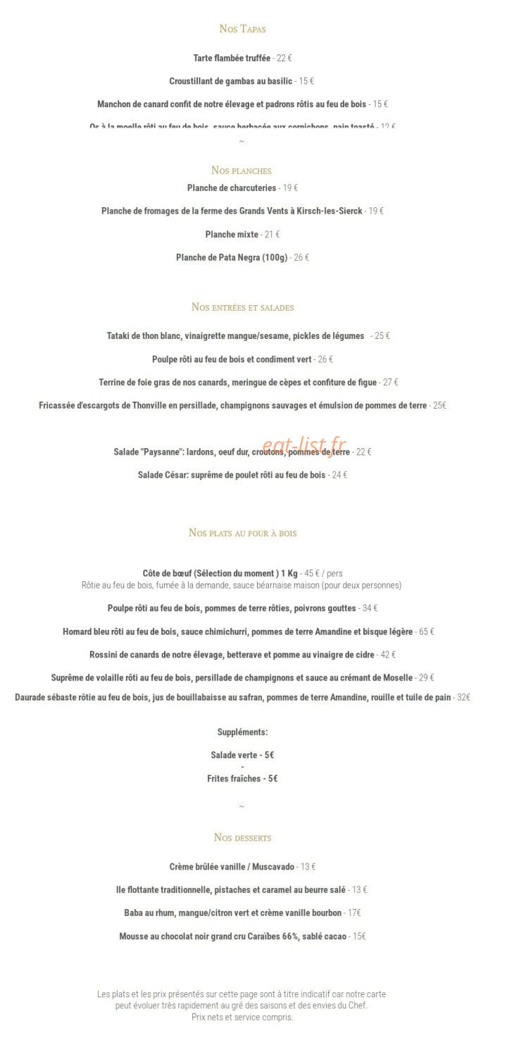 La Paillote — carte page 1