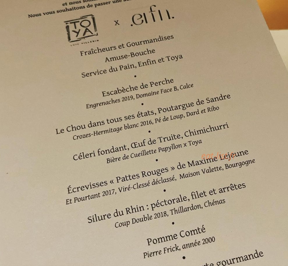 Brasserie Papyllon — carte page 1