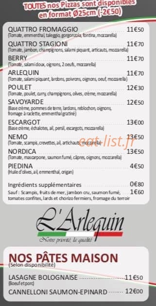 L'Arlequin — carte page 3