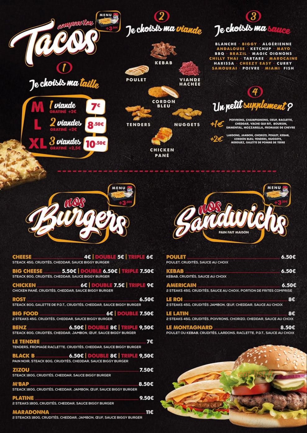 Family food — carte page 2