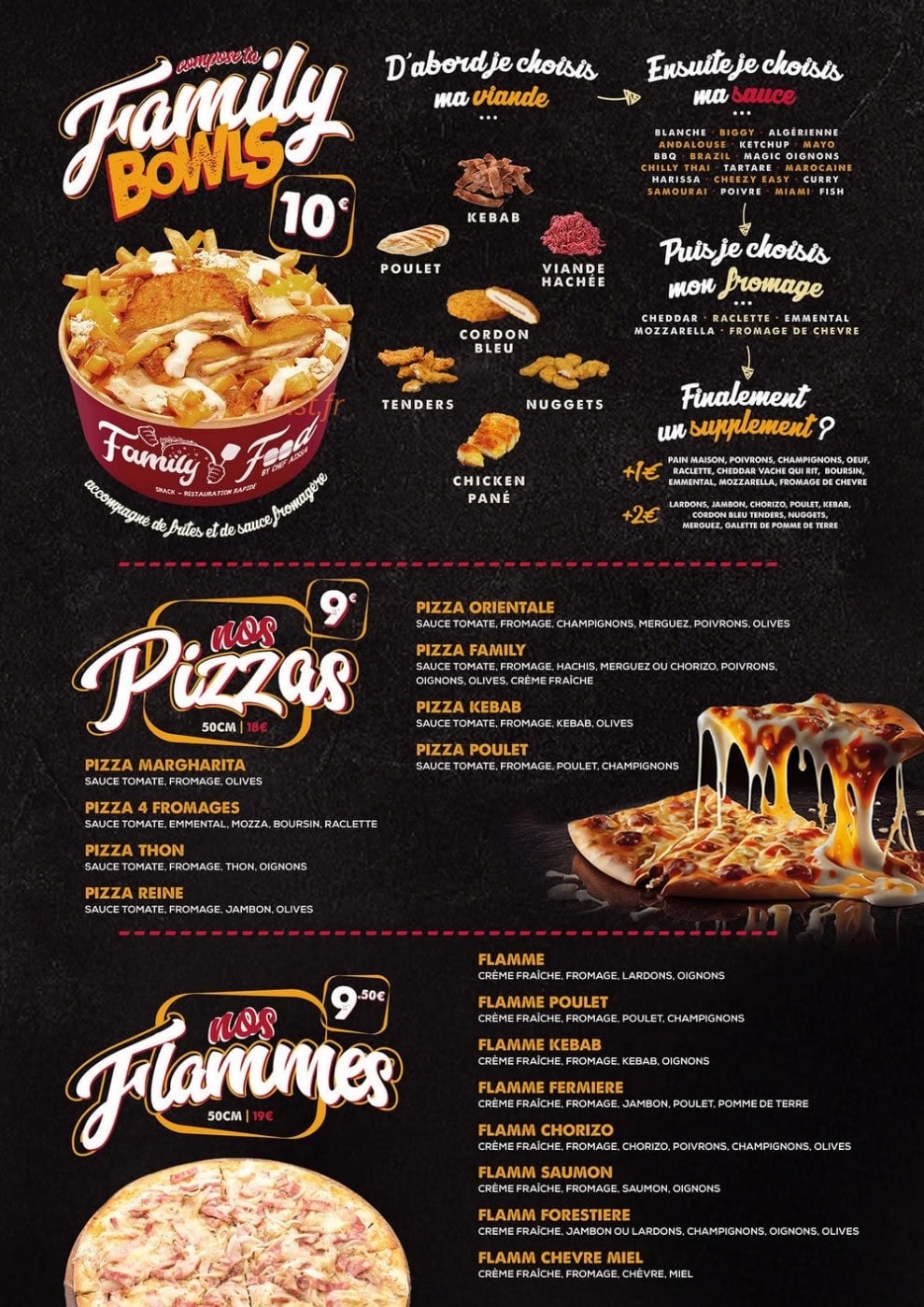 Family food — carte page 3