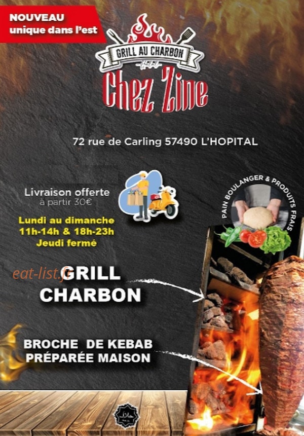 Chez Zine — carte page 1