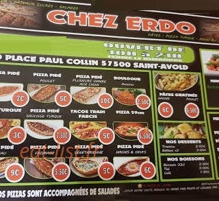 Chez Erdo — carte page 1