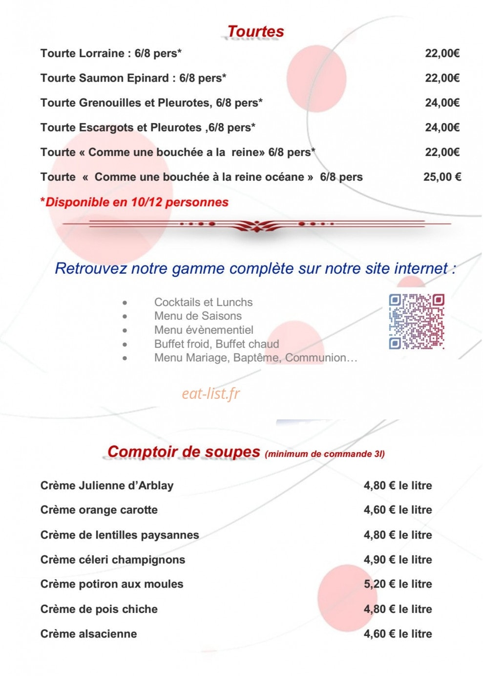 Cooking And Saveurs — carte page 5