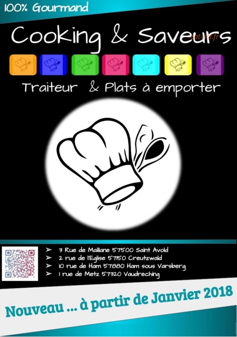 Cooking And Saveurs — carte page 1
