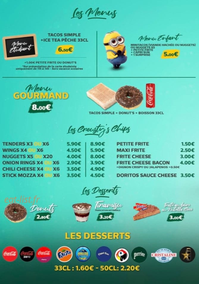 Crousty'S Tacos — carte page 4