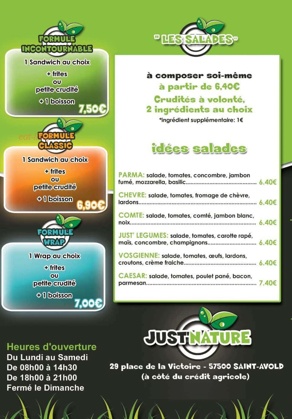 Just'Nature — carte page 4
