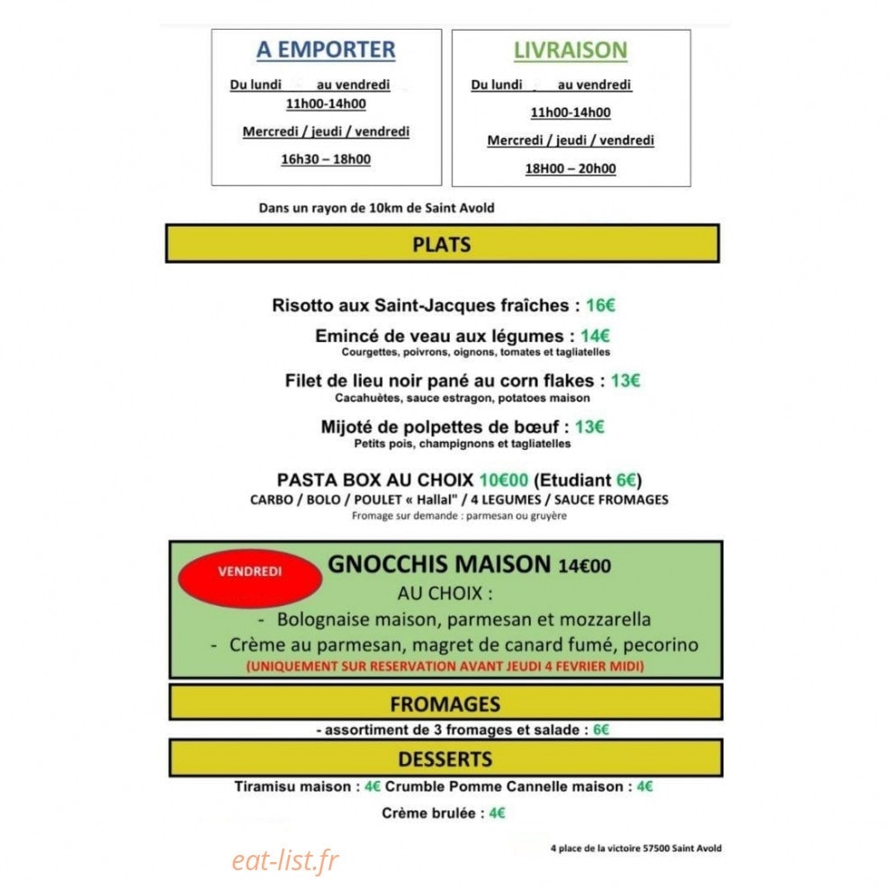 Le Quatre — carte page 1