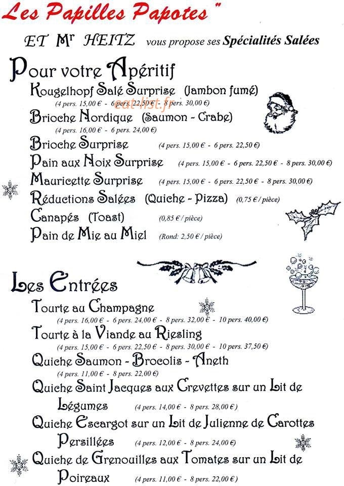 Les Papilles Papotes — carte page 1