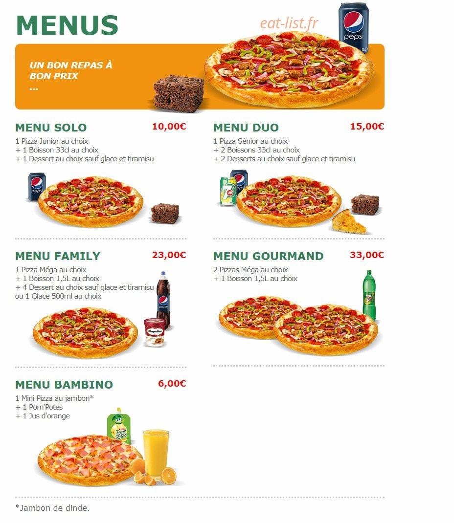 Pizza Tasty — carte page 9