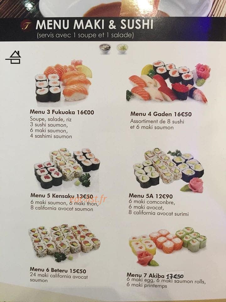 Tokyo Sushi — carte page 4