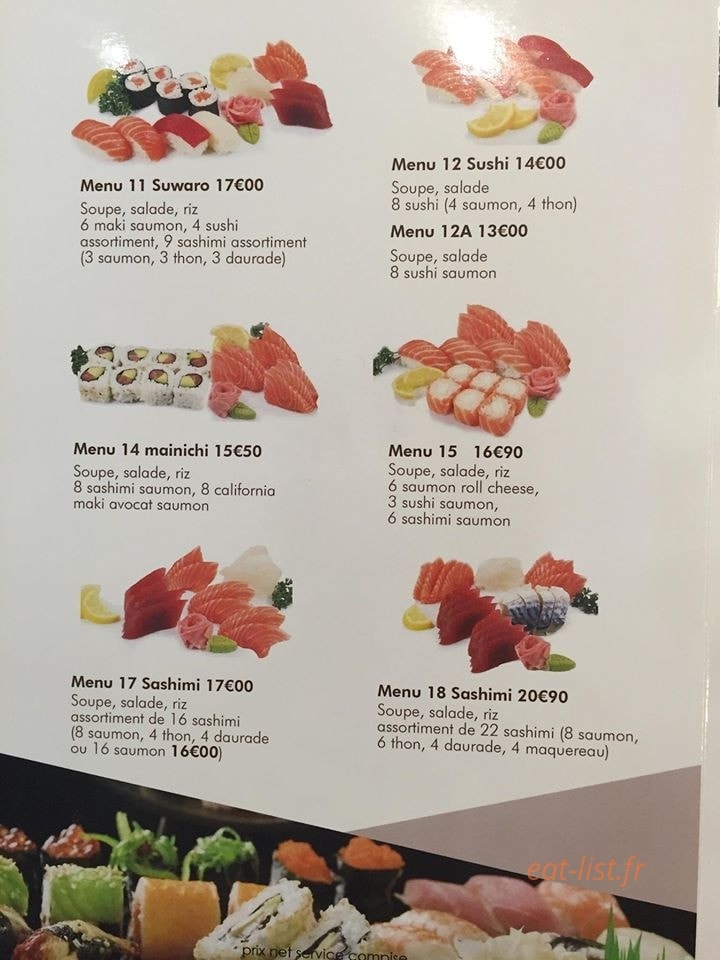 Tokyo Sushi — carte page 2