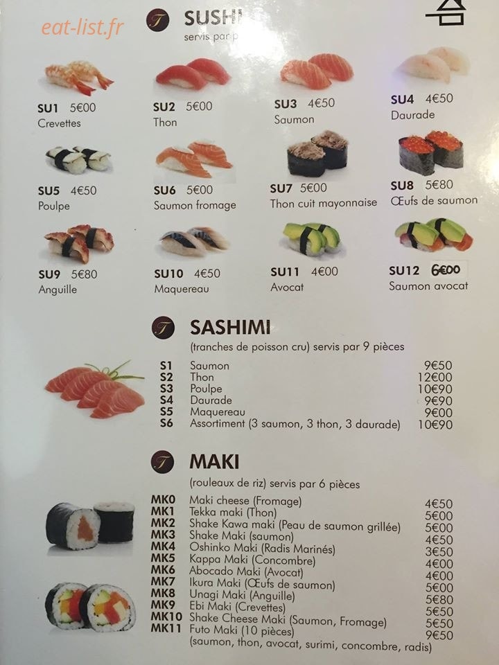 Tokyo Sushi — carte page 11