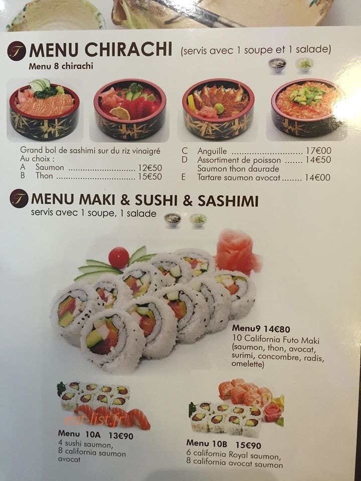 Tokyo Sushi — carte page 3