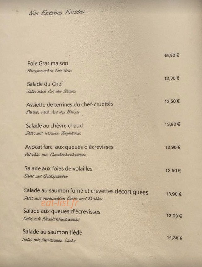 Le Villageois — carte page 1