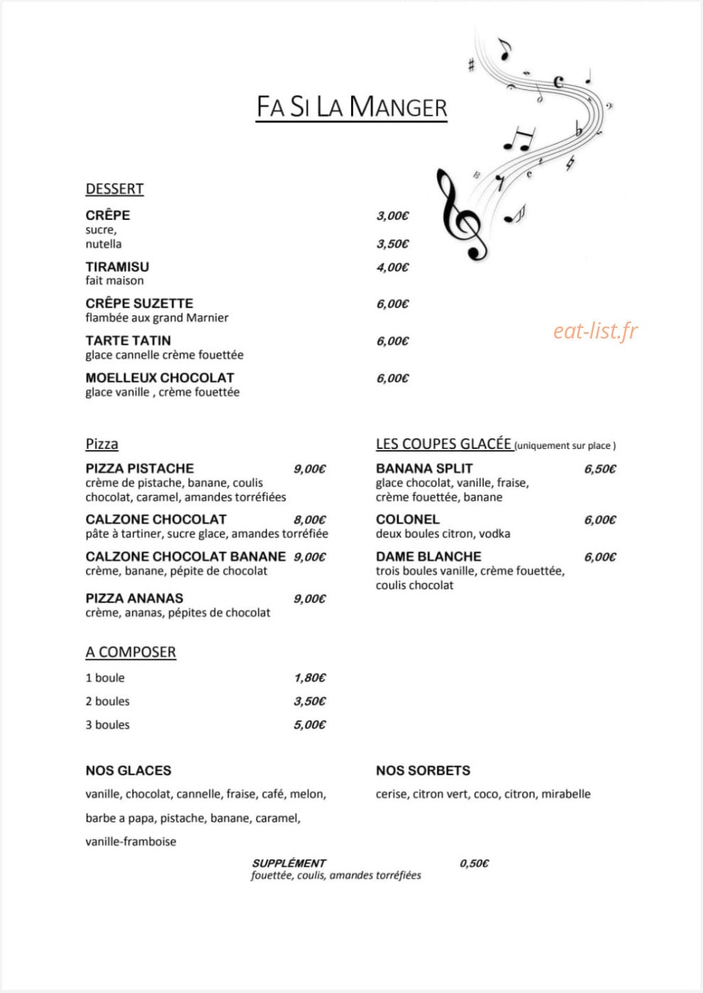 Fa Si La Manger — carte page 7