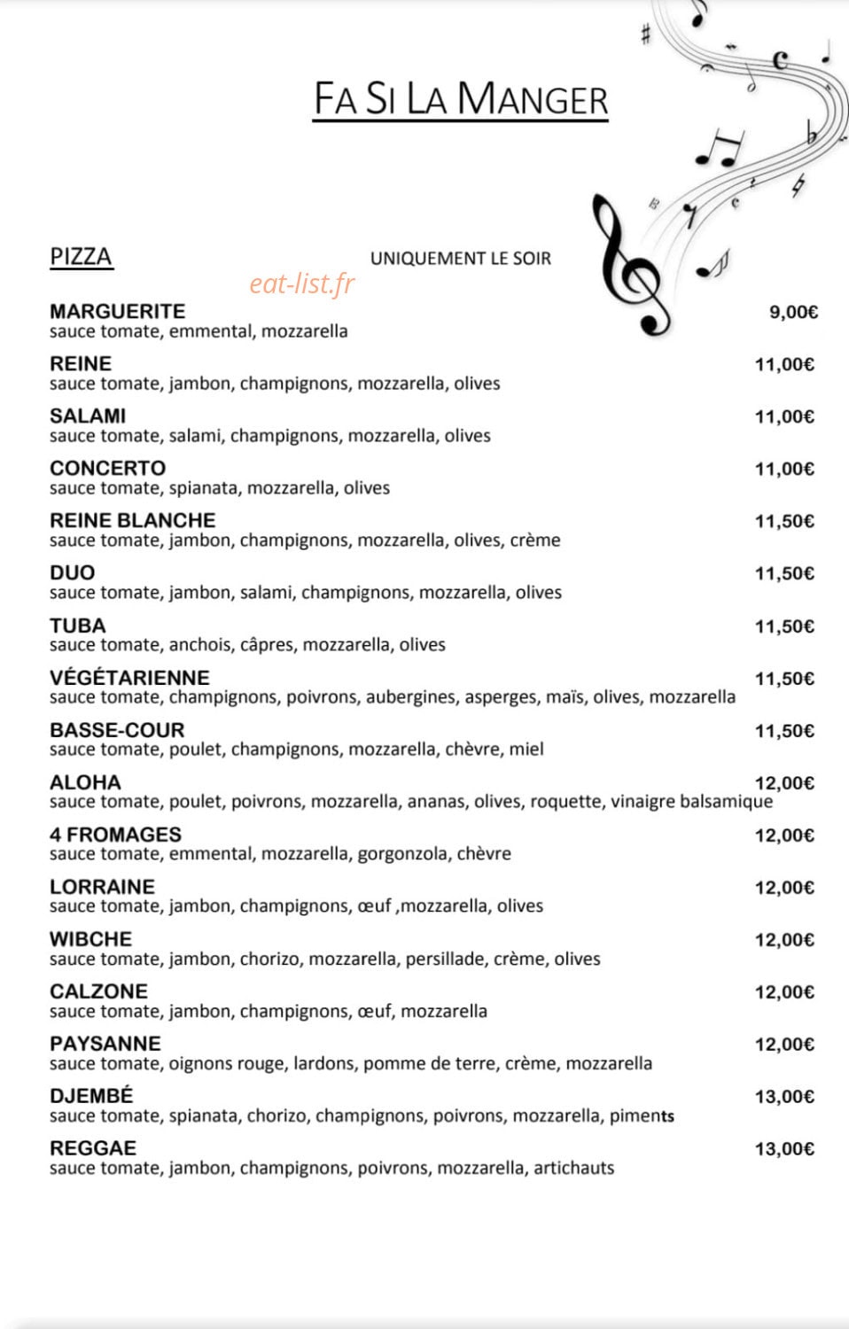 Fa Si La Manger — carte page 5