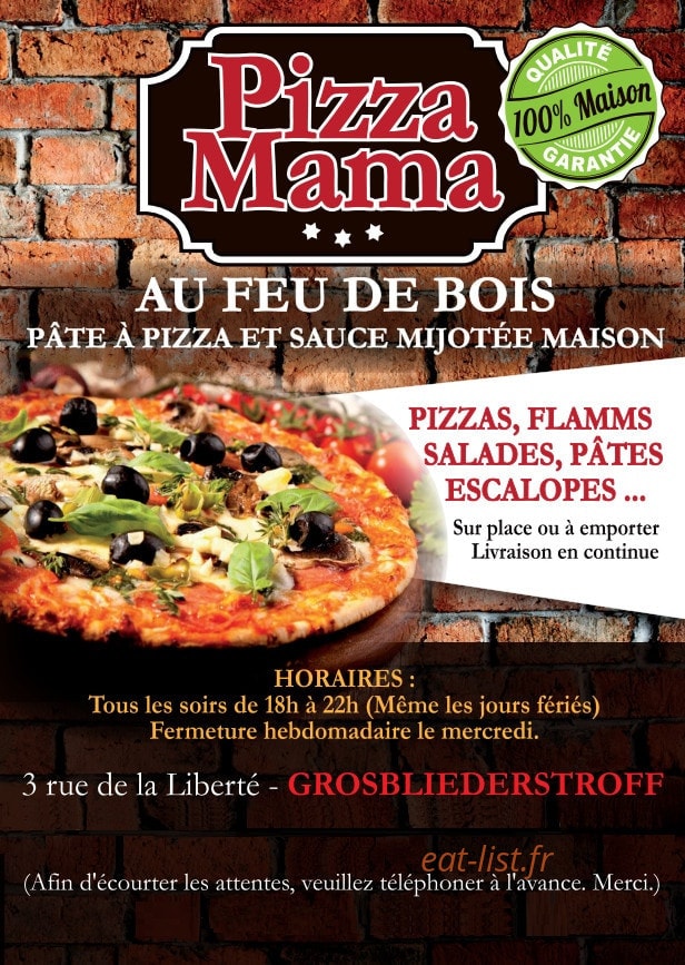 Pizza Mama — carte page 1