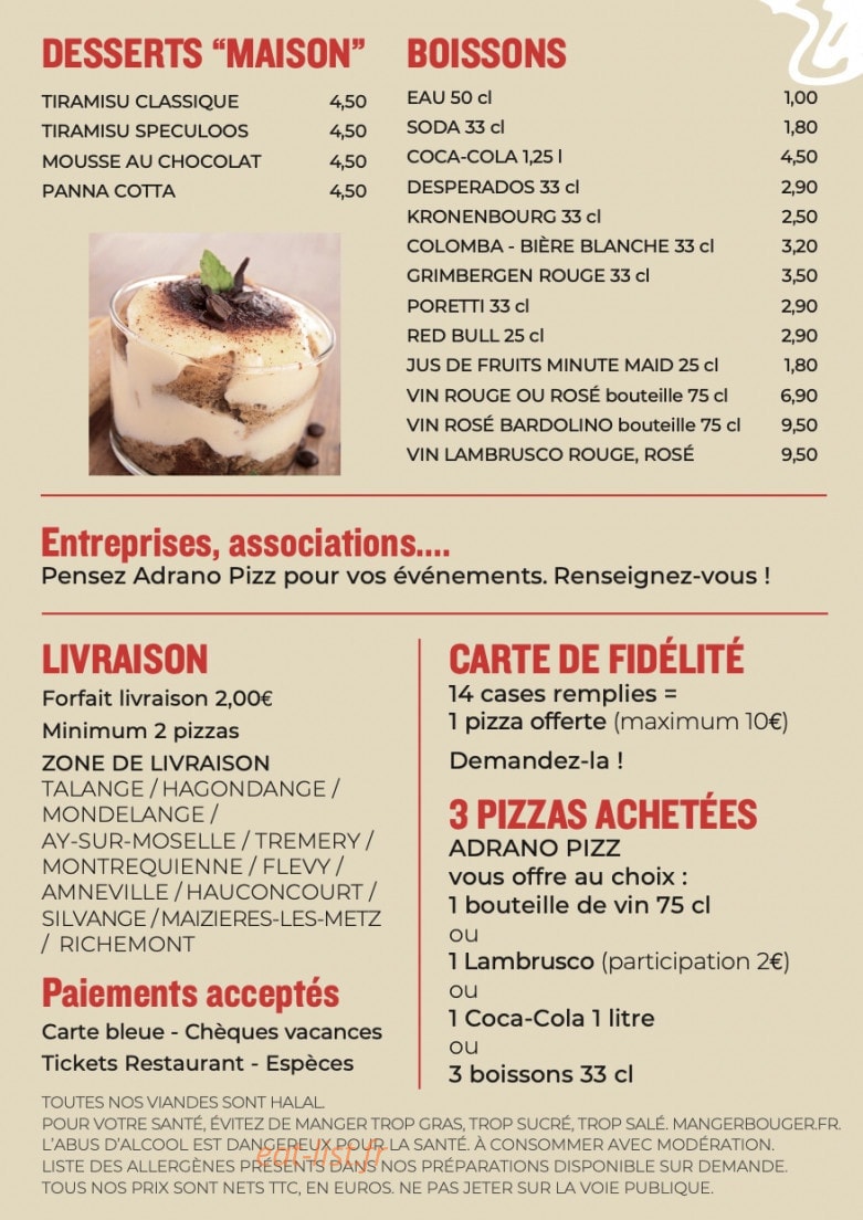 Adrano Pizz — carte page 4