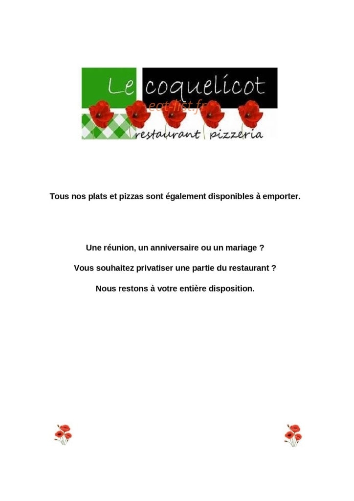 Le coquelicot — carte page 1