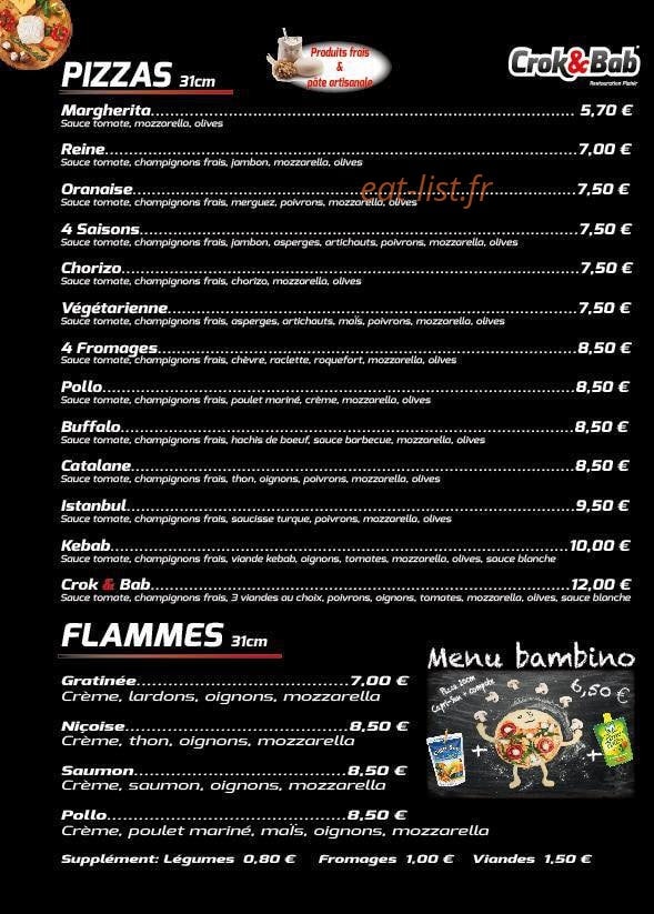 Crok & Bab — carte page 2