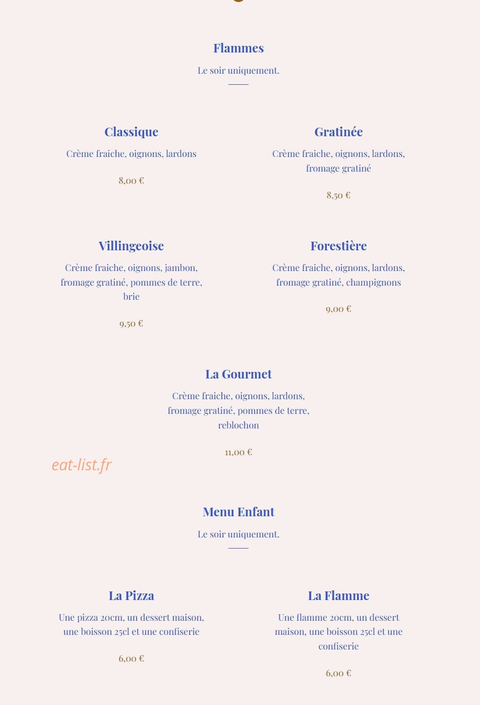 La Grange Gourmande — carte page 4