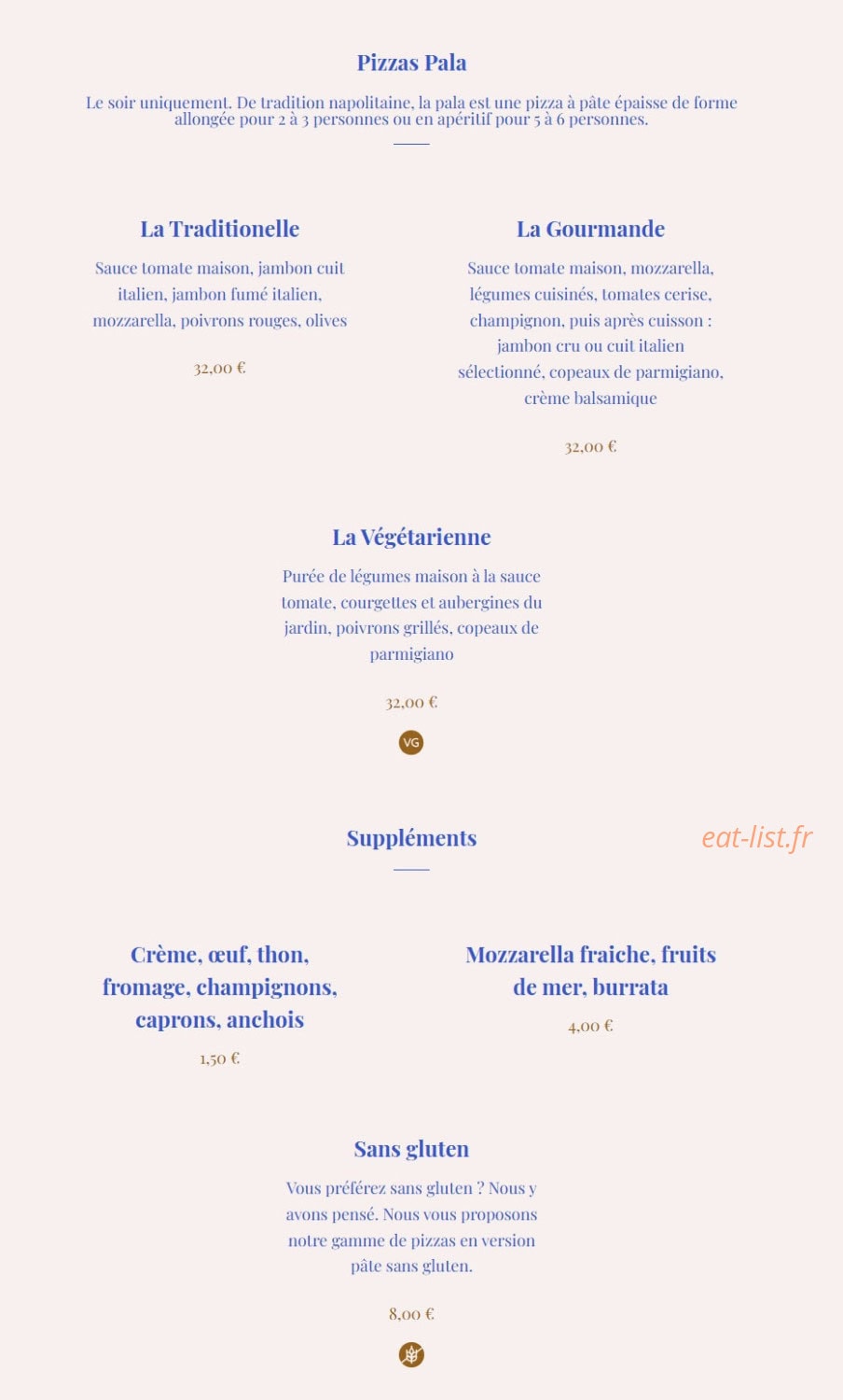 La Grange Gourmande — carte page 3
