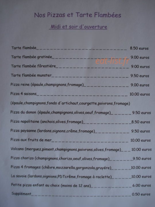 Hotel Restaurant du Donon — carte page 8