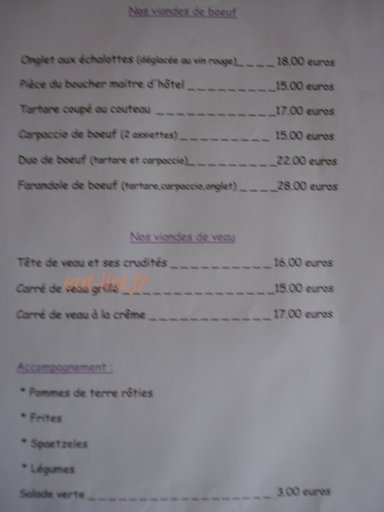 Hotel Restaurant du Donon — carte page 5