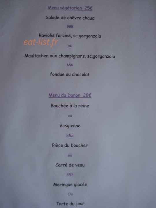 Hotel Restaurant du Donon — carte page 6