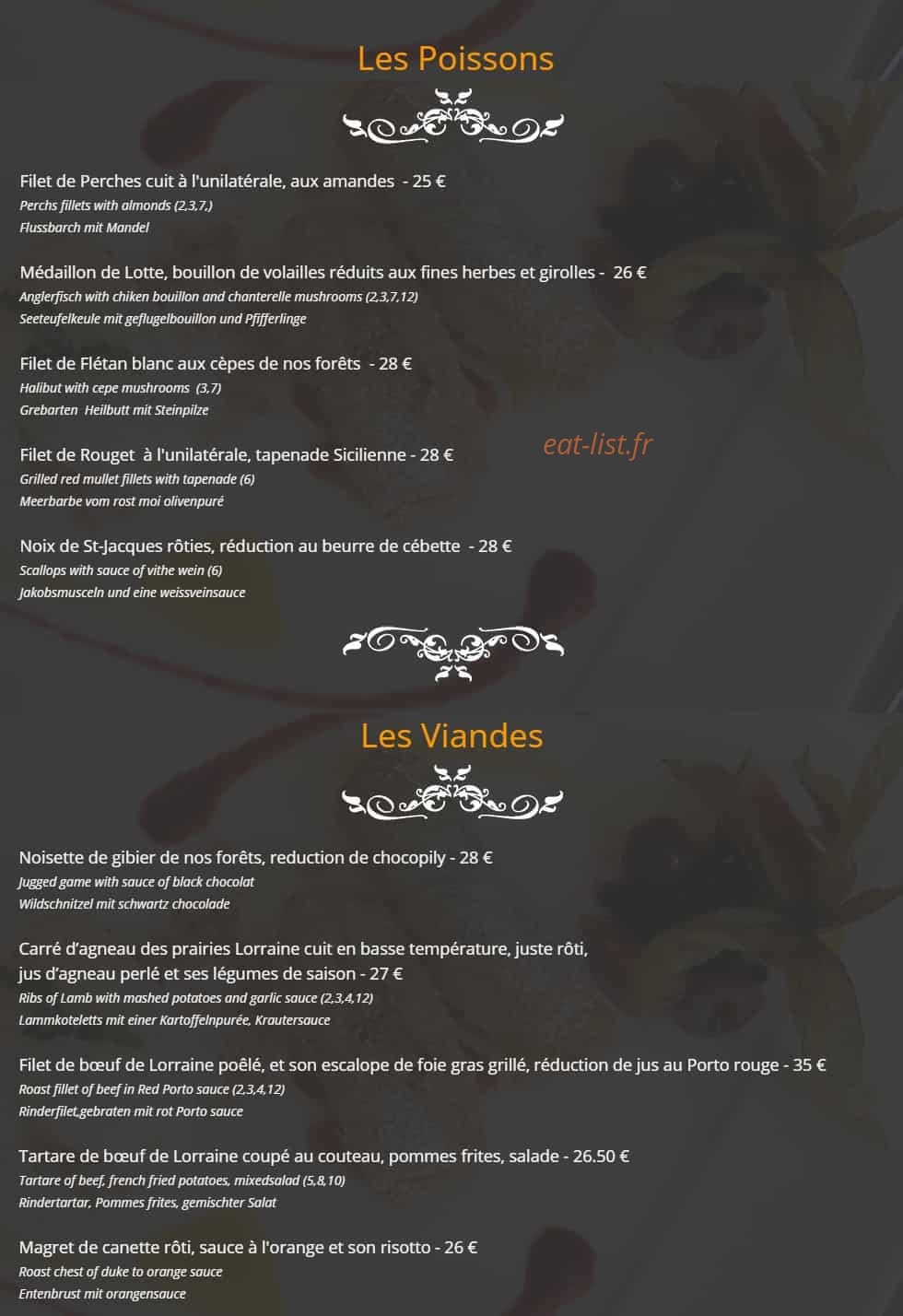 Hostellerie Du Prieuré Soulier — carte page 2