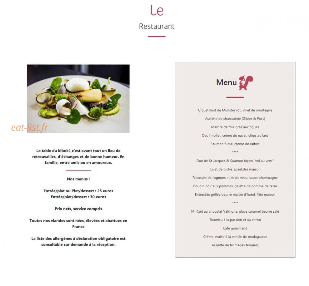 Le Kiboki — carte page 1