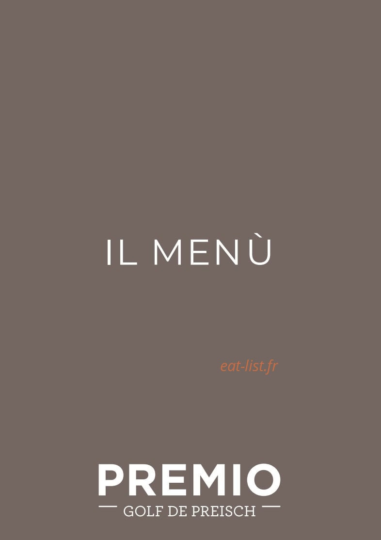 Ristorante Premio — carte page 1