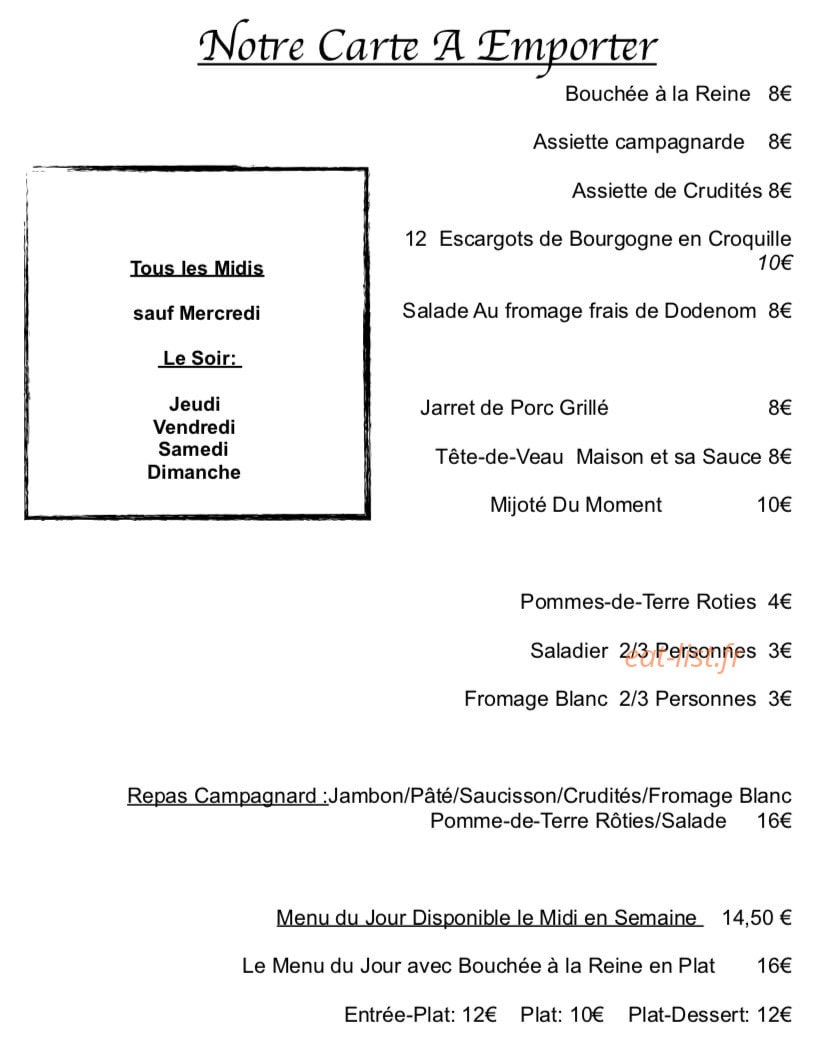 Restaurant Cordel — carte page 5