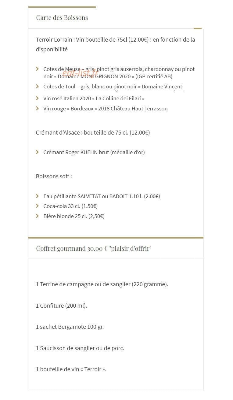 Le Petit Flo — carte page 1