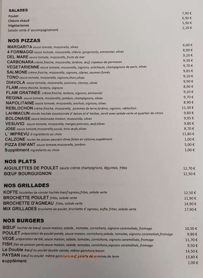 L'imprevu — carte page 1