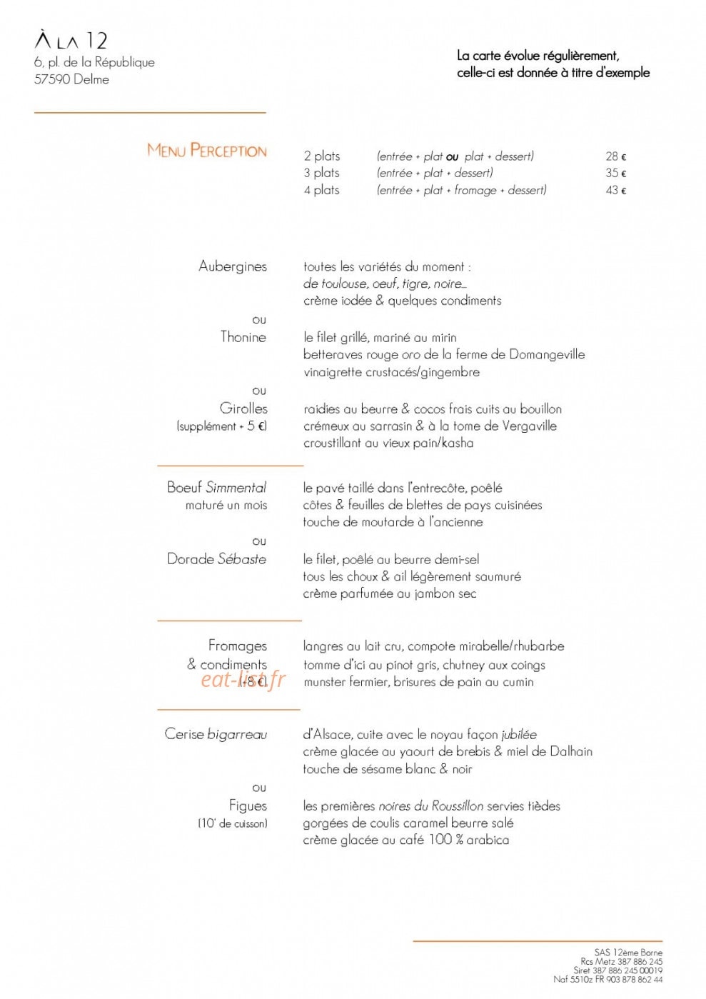 A la 12 — carte page 2